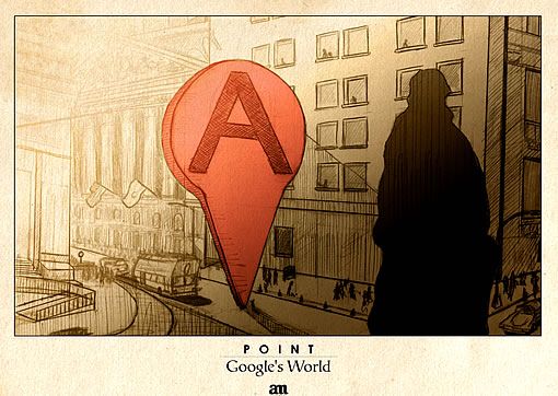 Les logos de Google Maps dans le monde réel