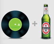 Une bouteille de bière transformée en vinyle !